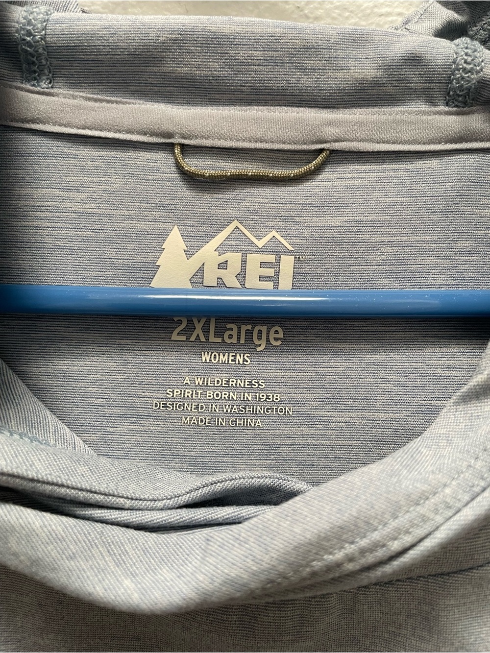 REI Sahara Sun Shirt Light Blue Hooded Pullover - Picture 2 of 5